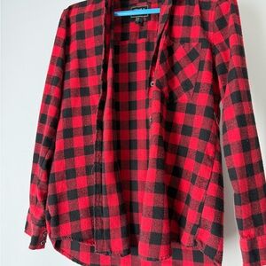 Forever 21 Red and Black Checkered Shirt